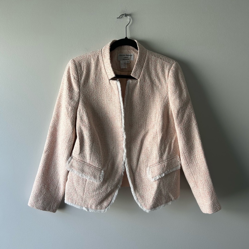 Helene Berman Pink Tweed Blazer Jacket